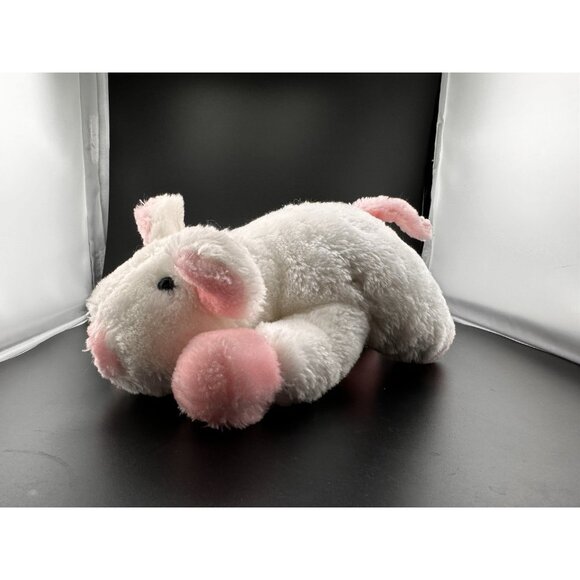 Plush White Pink Pig Mouse American Wego 1968 1960s RARE 8” Stuffed Animal READ - Picture 3 of 16